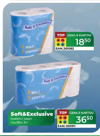 Tamda Foods Soft&Exclusive toaletní papír 4ks/8ks 3V nabídka