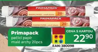 Tamda Foods Primapack pečící papír malé archy 20pcs nabídka