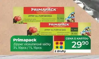 Tamda Foods Primapack Zipper víceúčelové sáčky 3'L 10pcs / 1'L 15pcs nabídka