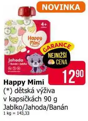 Teta Happy Mimi dětská výživa v kapsičkách 90 g nabídka