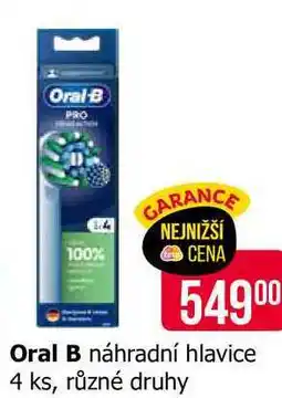 Teta Oral B náhradní hlavice 4 ks, různé druhy nabídka