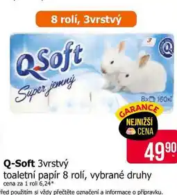 Teta Q-Soft 3vrstvý toaletní papír 8 rolí, vybrané druhy nabídka