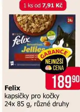 Teta Felix kapsičky pro kočky 24x 85 g, různé druhy nabídka