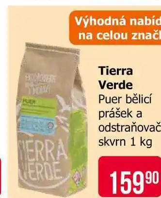 Teta Tierra Verde Puer bělicí prášek a odstraňovač skvrn 1 kg nabídka