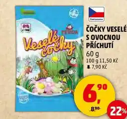 Penny Market ČOČKY VESELÉ S OVOCNOU PŘÍCHUTÍ, 60 g nabídka