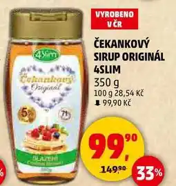 Penny Market ČEKANKOVÝ SIRUP ORIGINÁL 4SLIM, 350 g nabídka