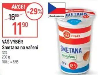 Globus VÁS VÝBER Smetana na vaření 12% nabídka