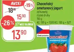 Globus Choceňský smetanový jogurt ochucený nabídka