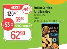 Globus Antica Cantina Tortilla chips nabídka