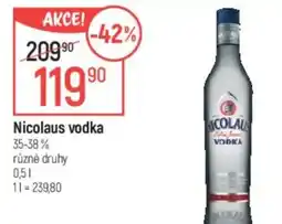 Globus Nicolaus vodka 35-38% nabídka