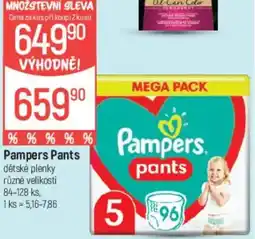 Globus Pampers Pants dětské plenky nabídka