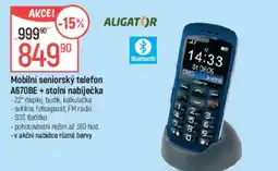 Globus Mobilní seniorský telefon A670BE + stolní nabíječka nabídka