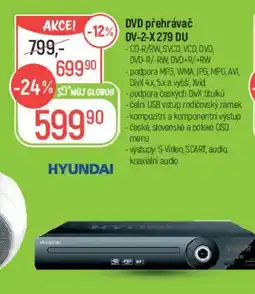 Globus DVD přehrávač DV-2-X 279 DU nabídka