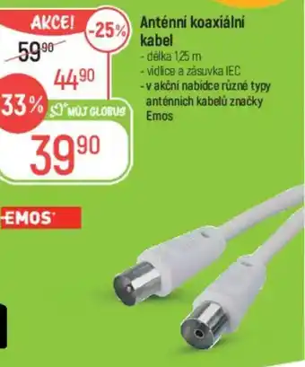 Globus Anténní koaxiální kabel nabídka