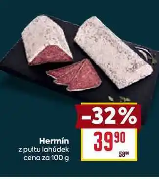 Billa Hermín z pultu lahůdek cena za 100g nabídka