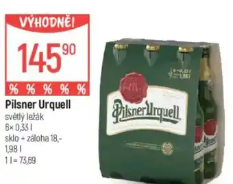 Globus Pilsner Urquell světlý ležák nabídka