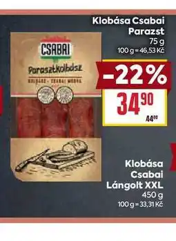 Billa Klobása Csabai Lángolt XXL 450 g nabídka