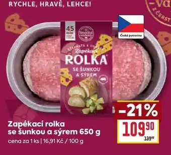 Billa Zapékací rolka se šunkou a sýrem 650 g nabídka