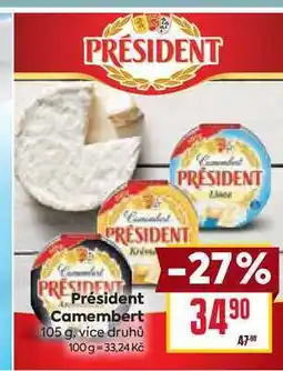 Billa Président Camembert 105 g nabídka