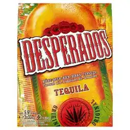 Billa Desperados pivo speciální světlé ochucené s příchutí Tequily 3 x 0,33l 0.33l nabídka