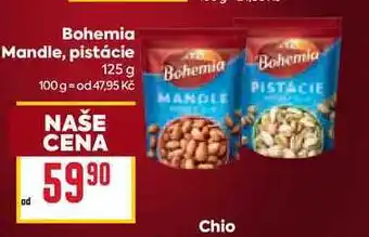 Billa Bohemia Mandle, pistácie 125 g nabídka