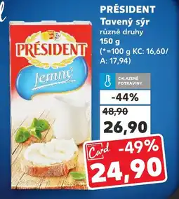 Kaufland PRÉSIDENT Tavený sýr nabídka