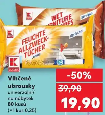 Kaufland Vlhčené ubrousky nabídka