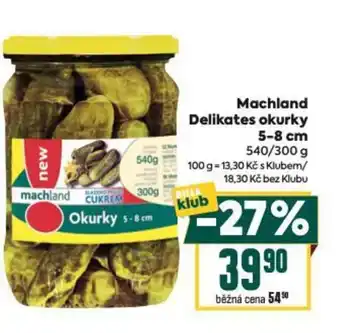 Billa Machland Delikates okurky 5-8 cm nabídka