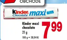 Qanto Kinder maxi chocolate nabídka