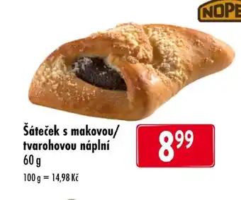 Qanto Šáteček s makovou/ tvarohovou náplní nabídka