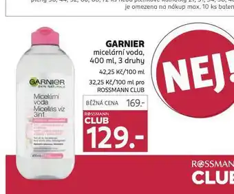 Rossmann Garnier micelární voda nabídka