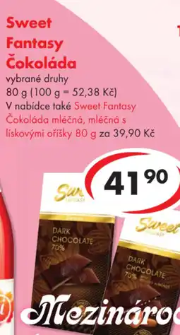 CBA Sweet Fantasy Čokoláda nabídka