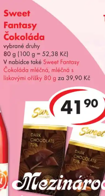 CBA Sweet Fantasy Čokoláda nabídka