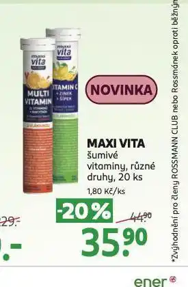 Rossmann Maxi vitu šumivé vitamíny nabídka