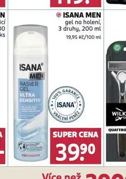 Rossmann Isana men gel na holení nabídka