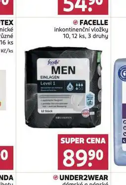 Rossmann Facelle inkontinenční vložky nabídka