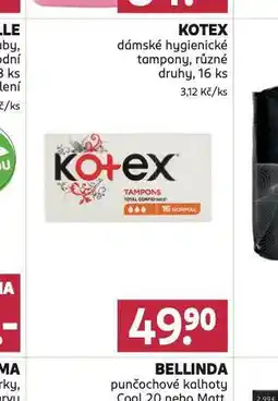 Rossmann Kotex dámské hygienické tampony nabídka