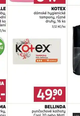 Rossmann Kotex dámské hygienické tampony nabídka