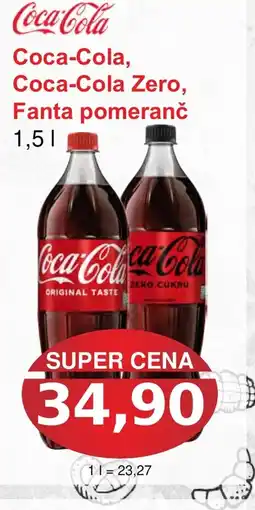 PLUS JIP Coca-Cola Zero, Fanta pomeranč nabídka