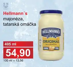 PLUS JIP HELLMANN'S majonéza, tatarská omáčka nabídka