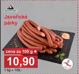 PLUS JIP Javořické párky nabídka