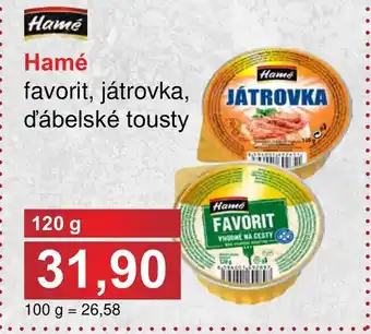 PLUS JIP Hamé favorit, játrovka, d'ábelské tousty nabídka