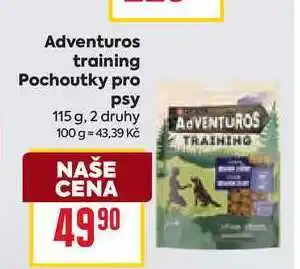 Billa Adventuros training Pochoutky pro psy 115 g nabídka