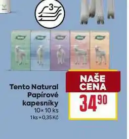 Billa Tento Natural Papírové kapesníky 10x10 ks nabídka