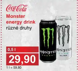 PLUS JIP MONSTER energy drink nabídka