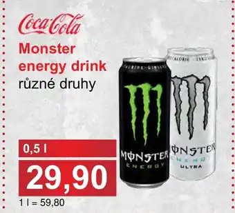 PLUS JIP MONSTER energy drink nabídka