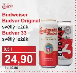 PLUS JIP Budweiser Budvar Original, Budvar 33 nabídka