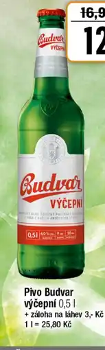 TEMPO Pivo Budvar výčepní nabídka