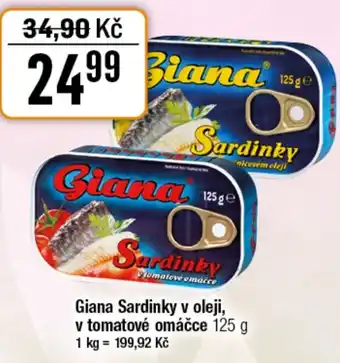 TEMPO Giana Sardinky v oleji, v tomatové omáčce nabídka