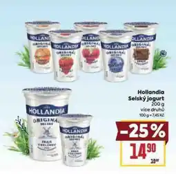 Billa Hollandia selský jogurt nabídka